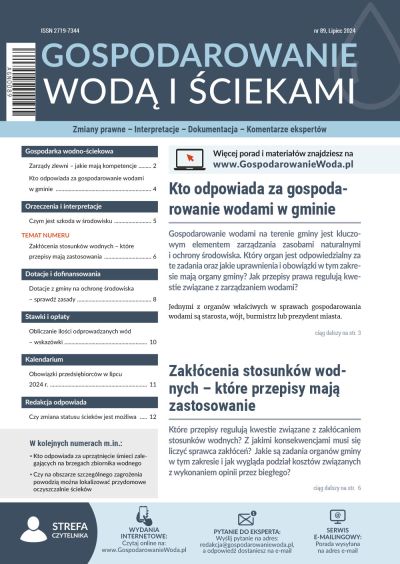 Gospodarowanie wodą i ściekami nr 89 - lipiec 2024