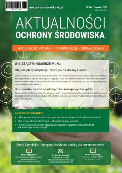 Aktualności ochrony środowiska nr 244 - czerwiec 2025