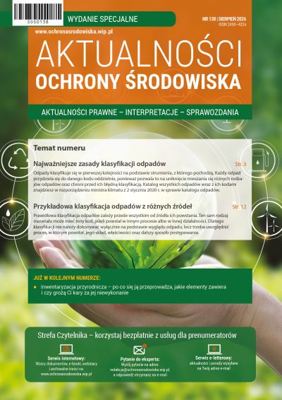 Aktualności ochrony środowiska nr specjalny 138 - sierpień 2026