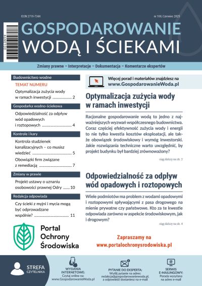 Gospodarowanie wodą i ściekami nr 100 - czerwiec 2025