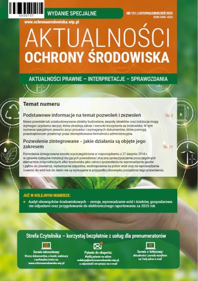 Aktualności ochrony środowiska nr specjalny 131 - listopad/grudzień 2025