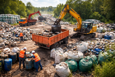 Usuwanie nielegalnych odpadów w gminach
