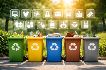 11 pojemników na śmieci