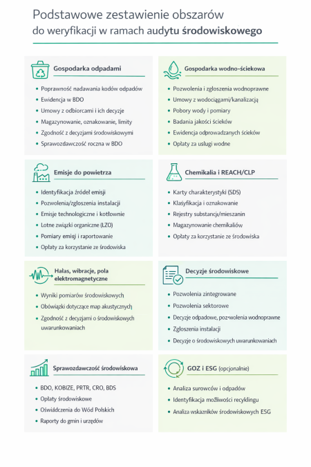 podstawowe obrzary audytu środowiskowego